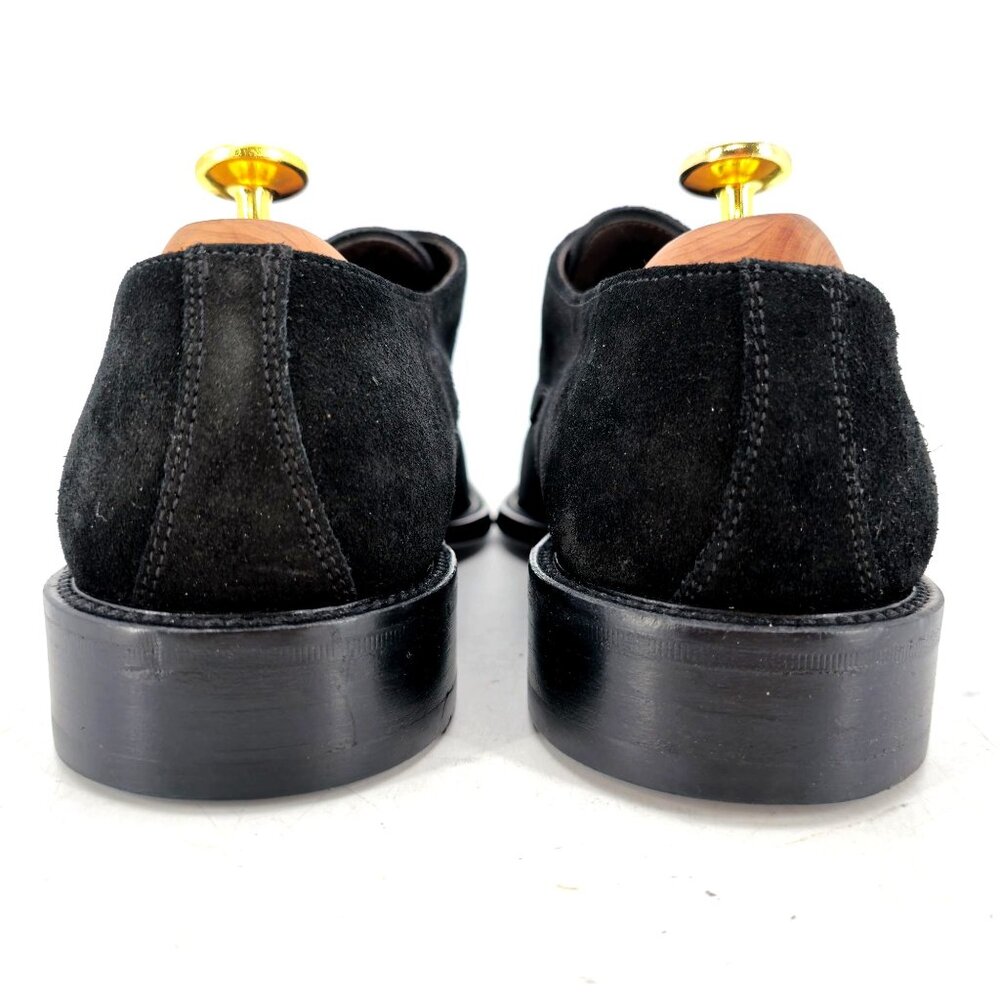 Vintage Bally Italy Monk Strap Loafers Mens 8.5D Black Suede Buckle Dress Shoes - Picture 6 of 13